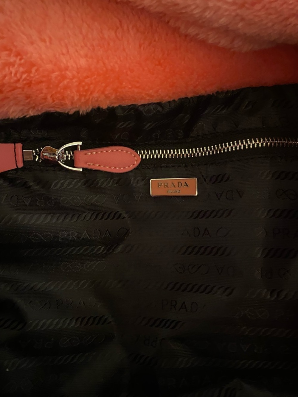 Prada Milano Plush Tote Bag - Hot Pink - Picture 5 of 7